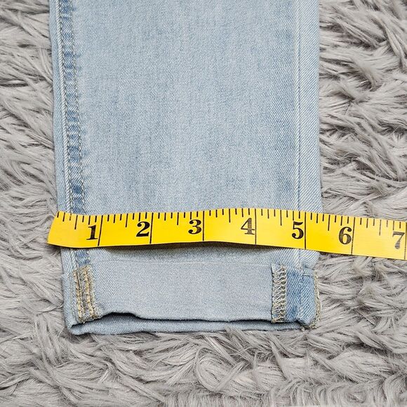 Justice Jeans Overalls Teens Juniors 12 Womens Light‎ Blue Denim Skinny Cuffed - Picture 10 of 16